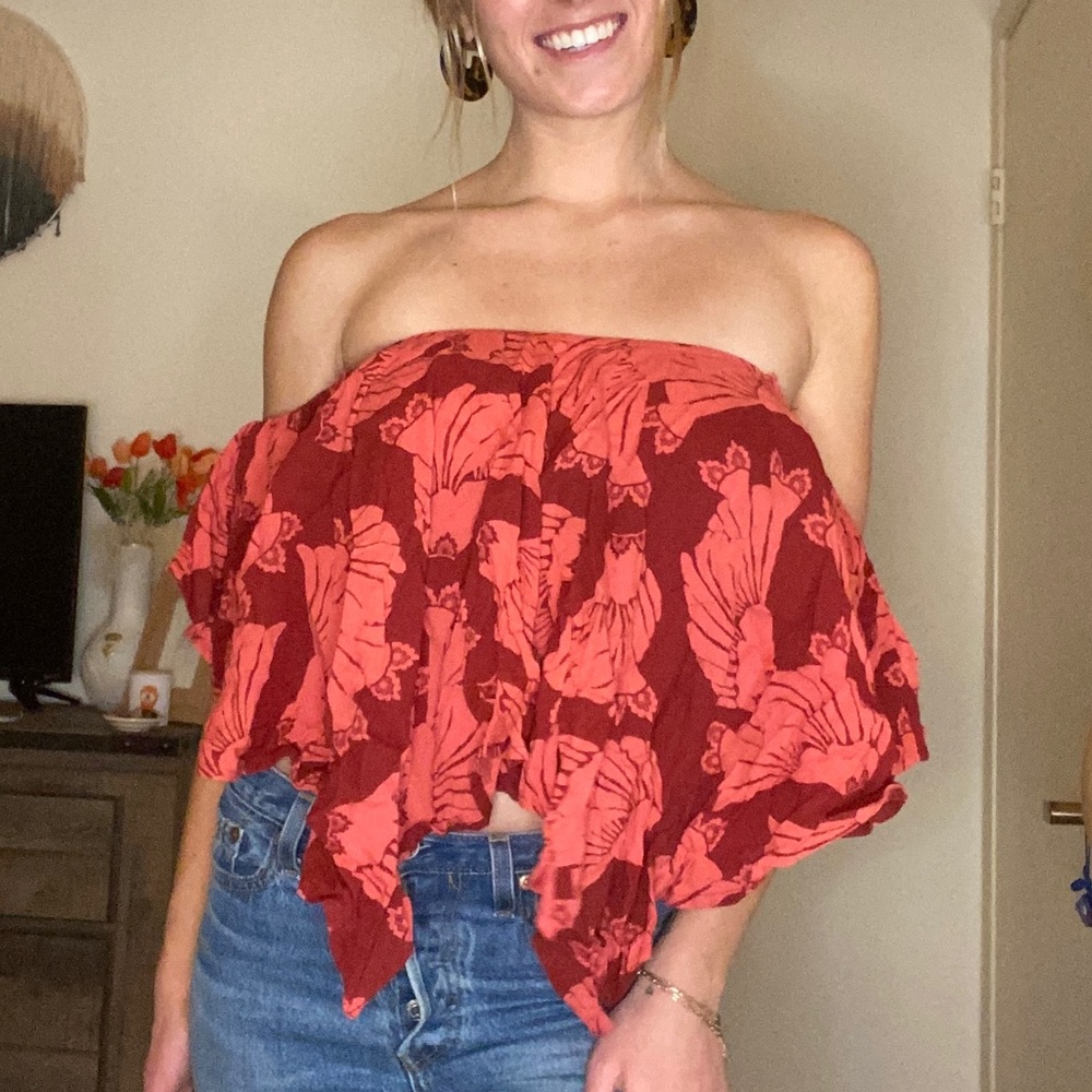 Free People off-the-shoulder crop top